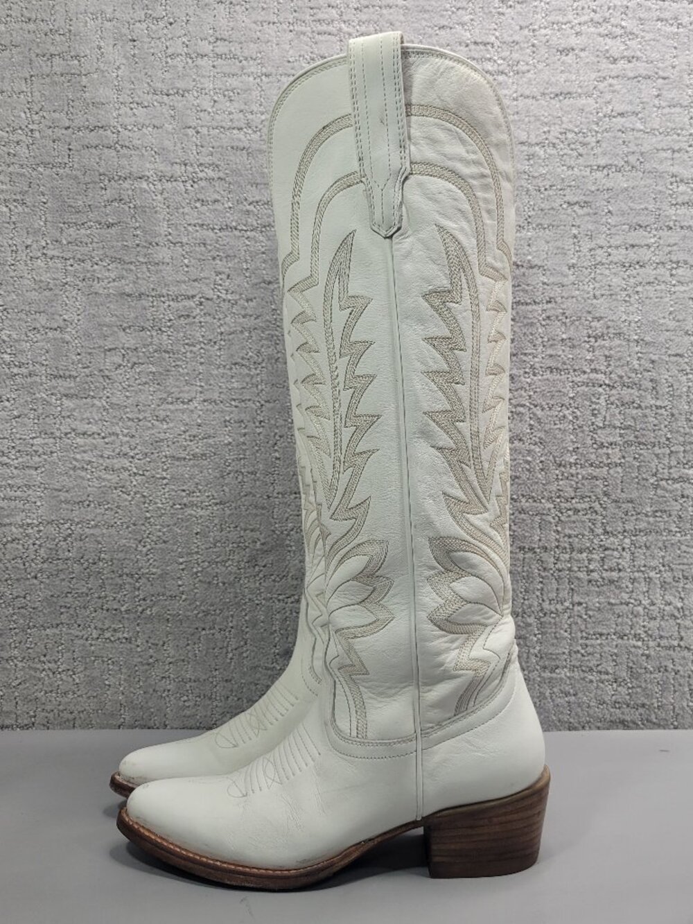 Tecovas The Abby Women's Size US 6B Snow Cowhide Cowgirl Boots. - Picture 2 of 12